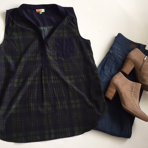 Modcloth Tops - ModCloth Fervour Plaid Sleeveless Top